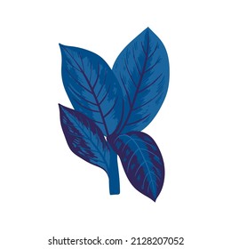 Floral elements. Flower and green leaves. Modern trendy Matisse minimal style.  Floral poster, invite. Vector arrangements for greeting card or invitation design