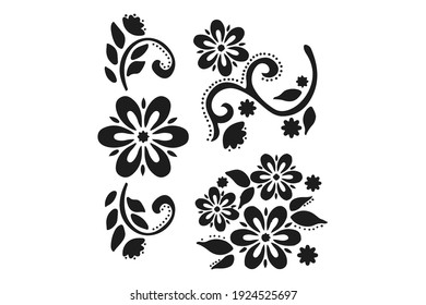 Floral Elements Leaves Flowers Branches