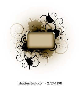 Floral elements on a white background