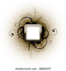 Floral elements on a white background