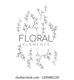 floral elements - Perfect for invitations, greeting cards, quotes, blogs, Wedding Frames, posters - Vector