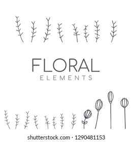 floral elements - Perfect for invitations, greeting cards, quotes, blogs, Wedding Frames, posters - Vector