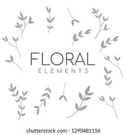 floral elements - Perfect for invitations, greeting cards, quotes, blogs, Wedding Frames, posters - Vector