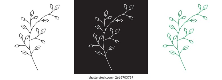 Floral elements are provided for use in graphic and web design. Beauty, fashion, natural and organic products, spa and wellness, wedding and events, etc. Vector illustrations.
