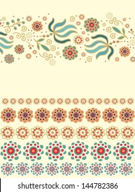 Floral elements set for scrapbook