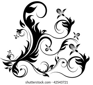 Vector Ornament Flowers Vintage Design Elements Stock Vector (Royalty ...