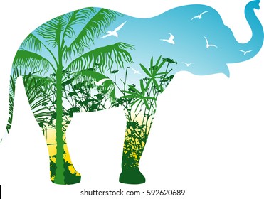 Floral elephant
