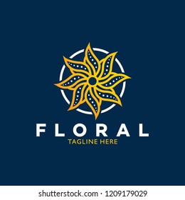floral emblem logo