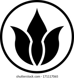Floral emblem vector isolated 