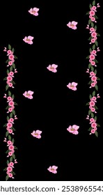 Floral embroidered patches for clothing design. Floral designs for textiles and fabrics. Vintage tribal illustrations in isolated pieces.