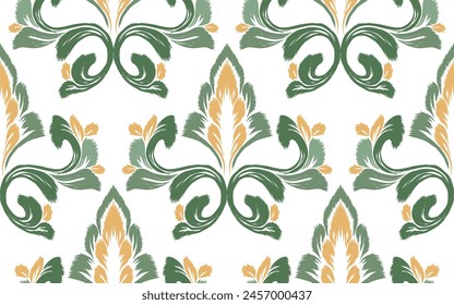 Floral embroidery design, ethnic pattern for background or tapestry. Ideas for designing patterns for textiles, batik, curtains, clothing or decorations. Vector illustration	