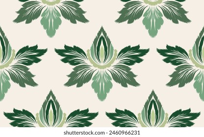 Floral embroidery design, ethnic pattern for background or tapestry. Ideas for designing patterns for textiles, batik, curtains, clothing or decorations. Vector illustration