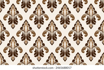 Floral embroidery design, ethnic pattern for background or tapestry. Ideas for designing patterns for textiles, batik, curtains, clothing or decorations. Vector illustration