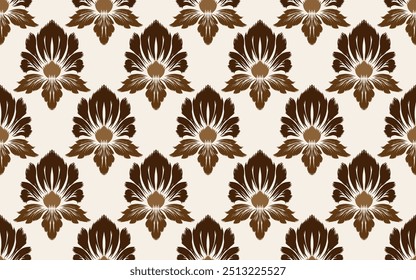 Design de bordados florais, padrão étnico para fundo ou tapeçaria. Ideias para projetar padrões para têxteis, batik, cortinas, roupas ou decorações. Ilustração vetorial	