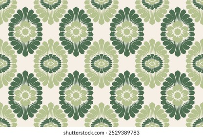 Floral embroidery design, ethnic pattern for background or tapestry. Ideas for designing patterns for textiles, batik, curtains, clothing or decorations. Vector illustration