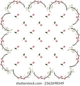 Floral embroidery pattern, feels like spring design