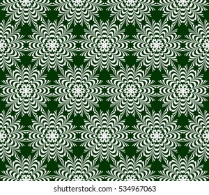 floral endless geometric pattern. modern seamless vector illustration. for design, wallpaper, party invitation. green, silver color