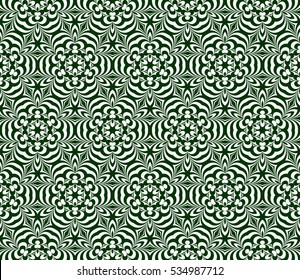 floral endless geometric pattern. modern seamless vector illustration. for design, wallpaper, party invitation. green, silver color