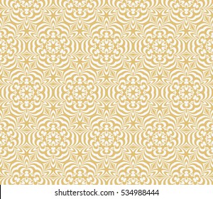 floral endless geometric pattern. seamless vector illustration. for design, wallpaper, invitation. golden, silver color