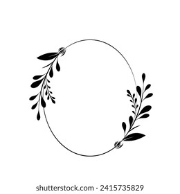  Floral engraving decoration for postcards or invitations for social media. frame isolated vector design easy to use