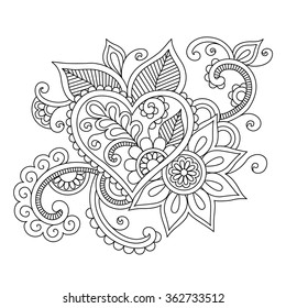 Flowers Vector Flowers Doodle Flowers Zentangle Stock Vector (Royalty ...