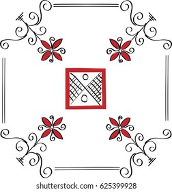 Floral ethnic ornament
