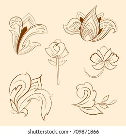 floral ethnic ornament  vector vector illustration. Islam, Arabic, Indian, moroccan,spain, turkish, pakistan, chinese, mystic, ottoman motifs