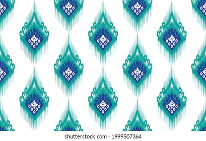 Diseño de patrones étnicos florales. Ikat alfombra de tela azteca mandala adorno tribal boho chevron decoración textil. Geometric African American tradicional bordado textura vectorial ilustraciones backgroun