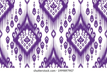 Diseño de patrones étnicos florales. Ikat alfombra de tela azteca mandala adorno tribal boho chevron decoración textil. Geometric African American tradicional bordado textura vectorial ilustraciones backgroun