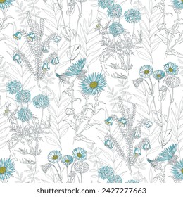 Floral Ethnic Pattern Vintage Floral Delights A Touch of Nostalgia.spring floral pattern.wallpaper, fabric design.
