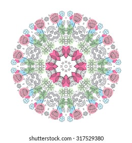 Floral ethnic rosette 