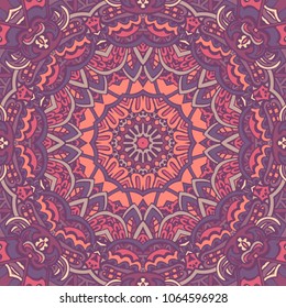 floral ethnic seamless vector pattern ornamental. Geometric print