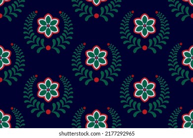 Ethnische Blumenmuster, nahtlos aus Textilien. Aztec Stoffteppich Mandala Ziergegenstände Stoffdekorationen Tapete. Motif native boho Stamm-Truthahn traditionellen Stickereien Vektorhintergrund 