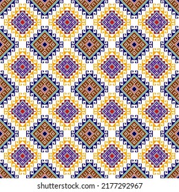Ethnische Blumenmuster, nahtlos aus Textilien. Aztec Stoffteppich Mandala Ziergegenstände Stoffdekorationen Tapete. Motif native boho Stamm-Truthahn traditionellen Stickereien Vektorhintergrund 
