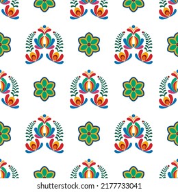 Floral ethnic textile seamless pattern design. Aztec fabric carpet mandala ornaments textile decorations wallpaper. Motif native boho tribal turkey traditional embroidery vector background 