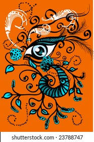 floral eye