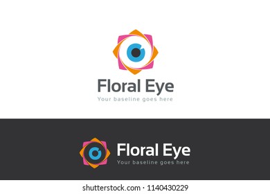 Floral Eye Logo Template 
