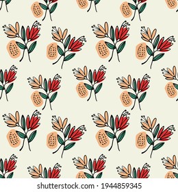 Floral fabric seamless pattern design