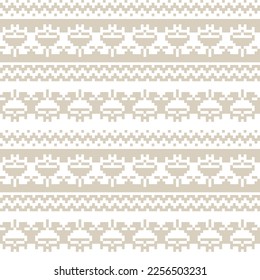 Floral fair isle pattern design for fashion textiles, knitwear and graphics