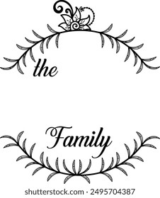 floral family monogram vector - family sign monogram - the family monogram