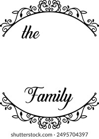 floral family monogram vector - family sign monogram - the family monogram