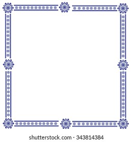 Floral fancy vintage pattern frame