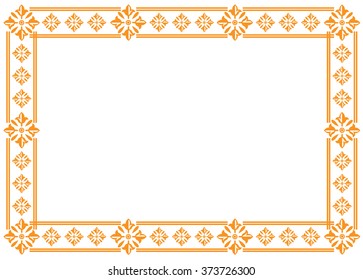 Floral fancy vintage pattern frame