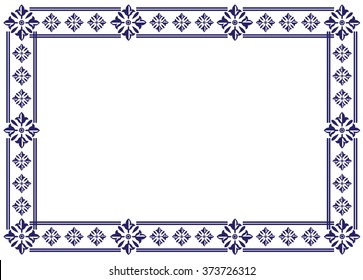 Floral fancy vintage pattern frame