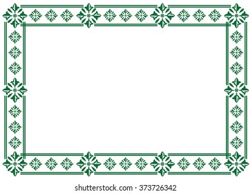 Floral fancy vintage pattern frame