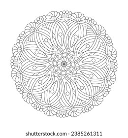 Floral Fantasia Celtic colorido página mandala para el interior del libro kdp, Habilidad para Relajarse, Experiencias del Cerebro, Armonioso Refugio, Retratos Pacíficos, Diseño Mandala de Belleza Floreciente.