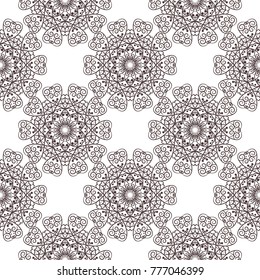Floral filigree background. Seamless pattern. Vector illustration