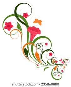 Floral Flourish Decorative Background