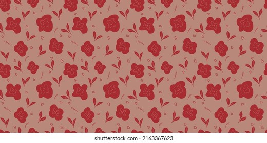 Floral and flower background. Seamless pattern.Vector.
