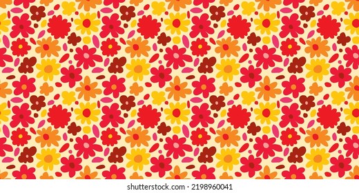 Floral and flower background. Seamless pattern.Vector.